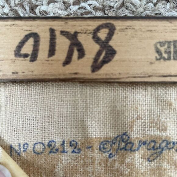 Vtg Paragon Crewel Needlecraft Completed Framed Bunny Flowers MCM Folk Art #0212 - Picture 6 of 6